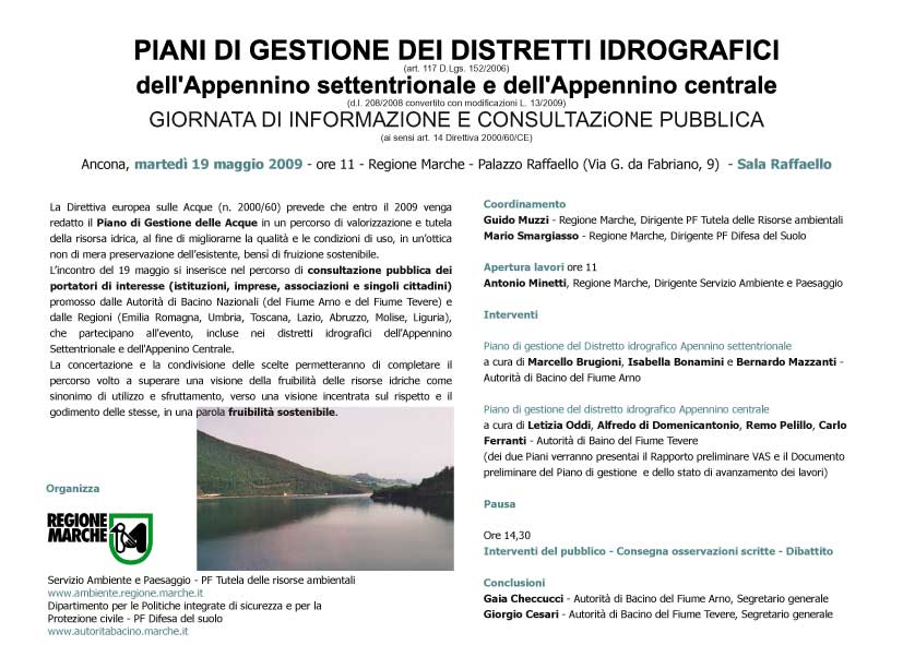 Piani di gestione dei Distretti Idrografici dell’Appennino Settentrionale - [ b]