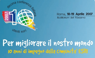 Logo 10<sup>a</sup> Conferenza Italiana Utenti ESRI  - [ b]